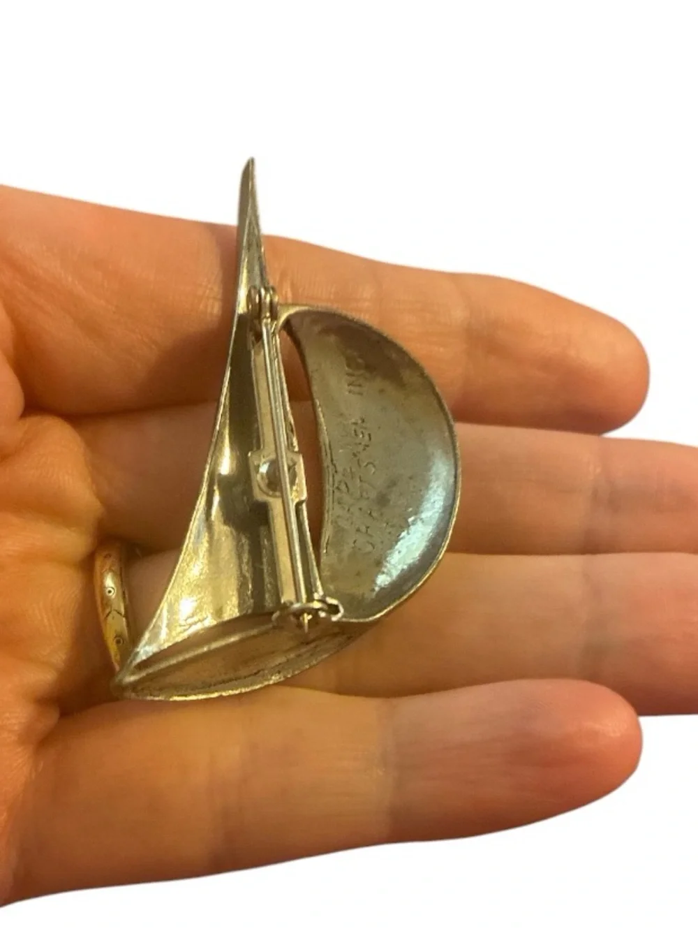 Cape Craftsmen Inc Silver Sailboat Brooch